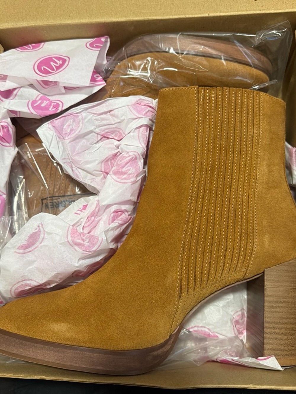 Matisse Suede Ankle Booties in Tan Camel